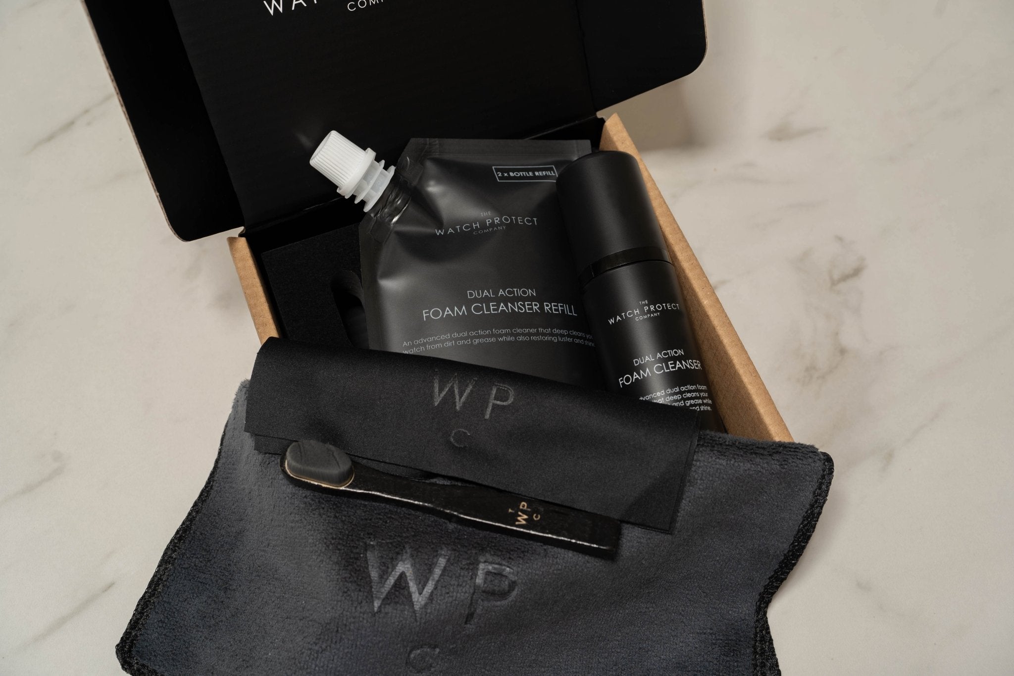 Dual Action Foam Cleanser and Refill Pouch Bundle - The Watch Protect Company