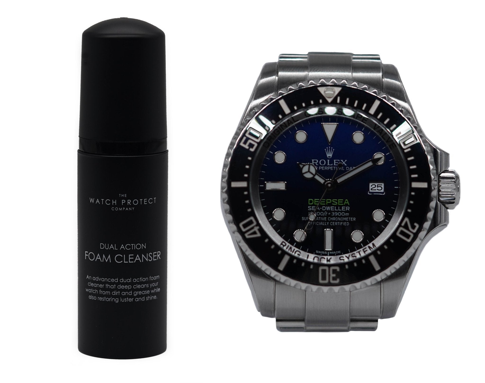 DUAL ACTION FOAM CLEANER & ROLEX DEEPSEA SEA DWELLER - TIER 3 - WATCH PROTECTION KIT BUNDLE - The Watch Protect Company