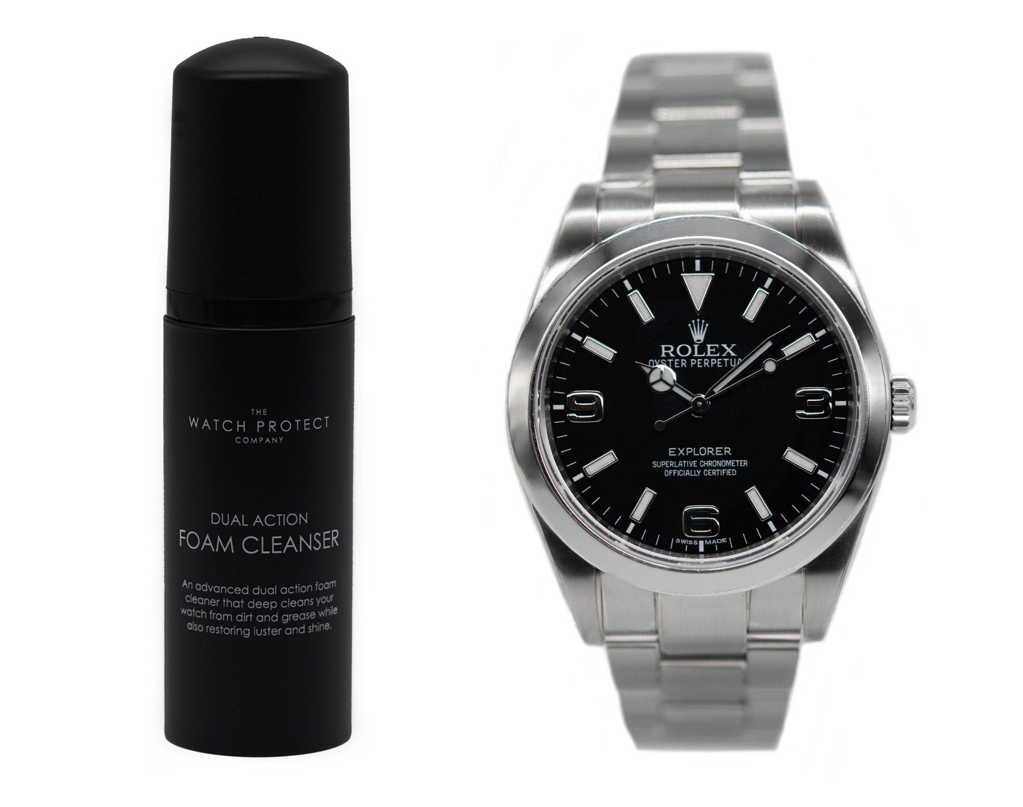 DUAL ACTION FOAM CLEANER & ROLEX EXPLORER 214270 - TIER 3 - WATCH PROTECTION KIT BUNDLE - The Watch Protect Company