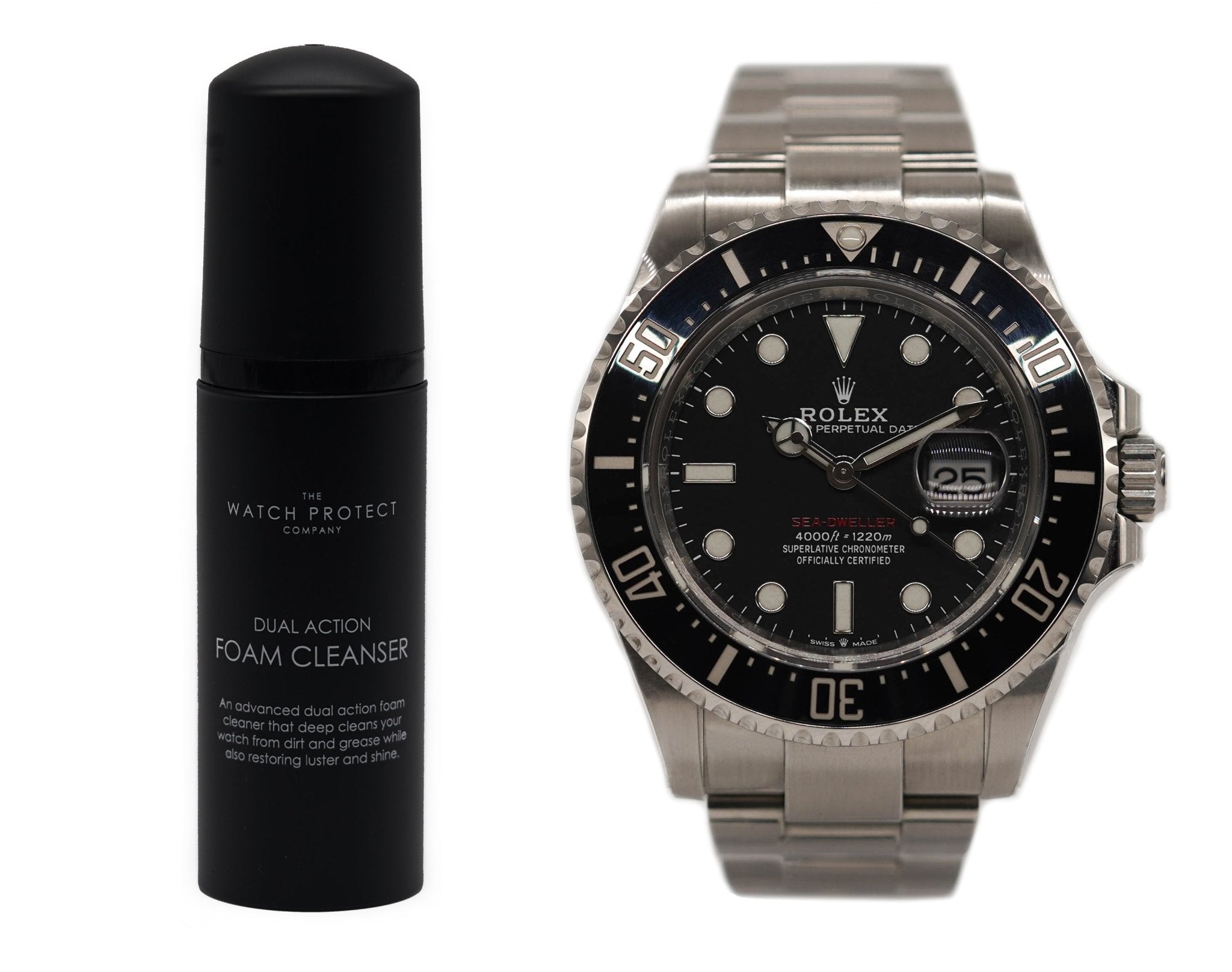 DUAL ACTION FOAM CLEANER & ROLEX SEA DWELLER 126600 - TIER 3 - WATCH PROTECTION KIT BUNDLE - The Watch Protect Company