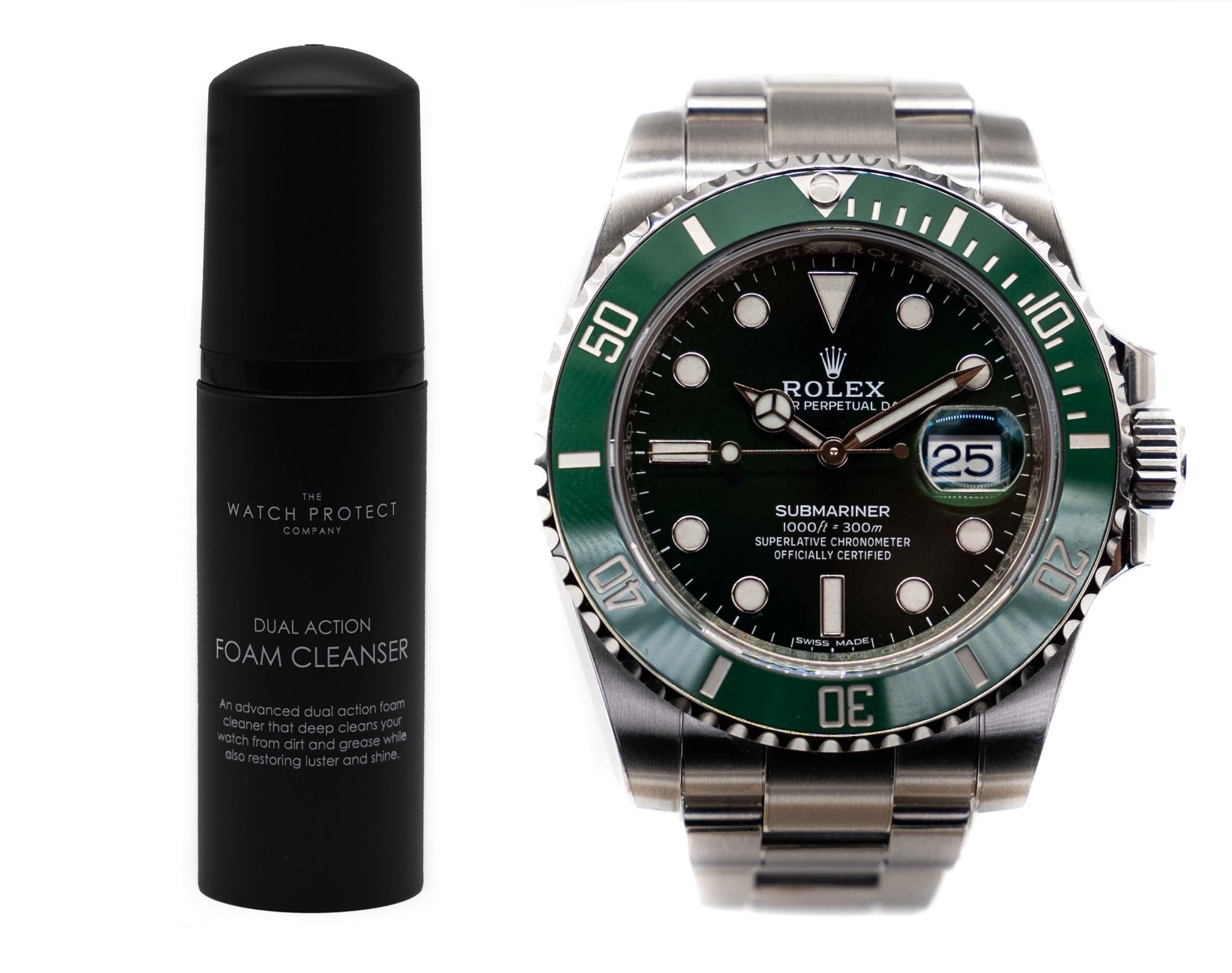 DUAL ACTION FOAM CLEANER & ROLEX SUBMARINER 116610/114060 - TIER 3 - WATCH PROTECTION KIT BUNDLE - The Watch Protect Company