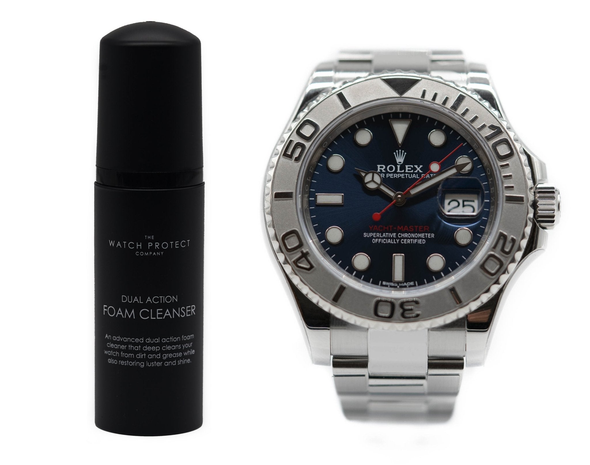DUAL ACTION FOAM CLEANER & ROLEX YACHT MASTER 40 116621/126621 - TIER 3 - WATCH PROTECTION KIT BUNDLE - The Watch Protect Company
