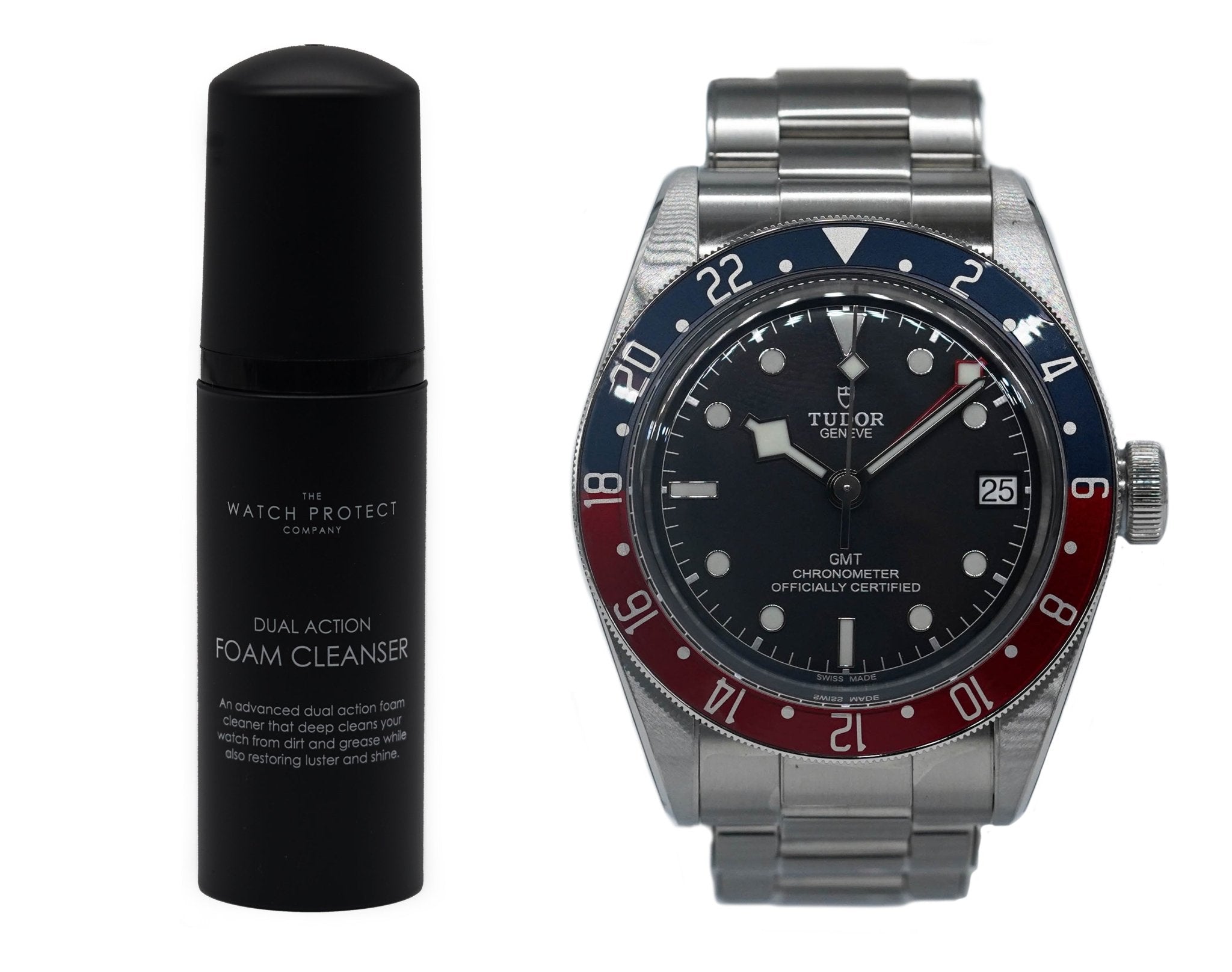 DUAL ACTION FOAM CLEANER & TUDOR BLACK BAY GMT - TIER 3 - WATCH PROTECTION KIT BUNDLE - The Watch Protect Company